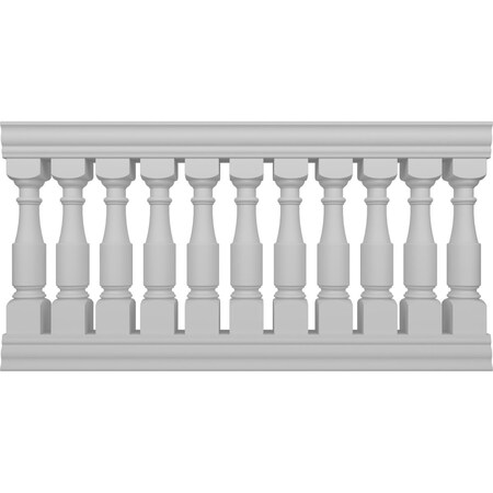 Ekena Millwork Fiberthane Hamilton Balustrade Railing Kit Style D (6 7/8" On-Center Spacing to Pass 4" Sphere Code) BALK40X072HMD
